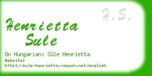 henrietta sule business card